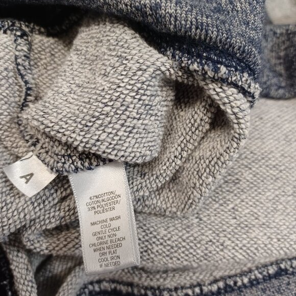 LOFT Top French Terry Pullover Shoulder Zipper Detail Womens Medium - Picture 6 of 8